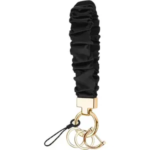 Scrunchie Keychain Wristlet for Women - Stretch Car Key Holder Bracelet, Key Chain Wristlet for Gym, Shopping & Travel