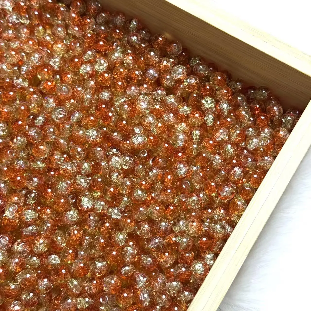 【A111】8mm Orange Glass Bead 50ml