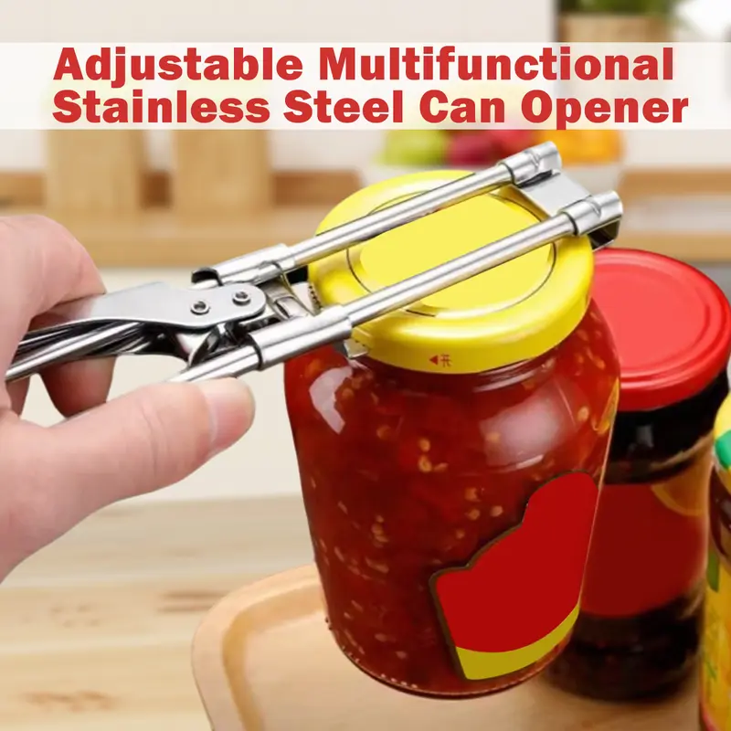 Jar Opener for Weak Hands, Stainless Steel Bottle Cap Opener for Easy Opening, Gripper Tight Lid Opener for Seniors with Arthritis and Kids, Jar Gripper for Kitchen