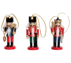 Santa's Workshop Inc. 3.3"H Nutcracker Ornaments, Set of 3