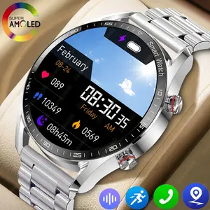 New Men's Business Alloy Smart Watch - 1.53 in Full Screen Touch, ECG+PPG Monitoring, Multi Sport Mode, Waterproof, Bluetooth Call, Rechargeable, Compatible with Phone, Mobile, Android Devices, Card Support, Summervibes