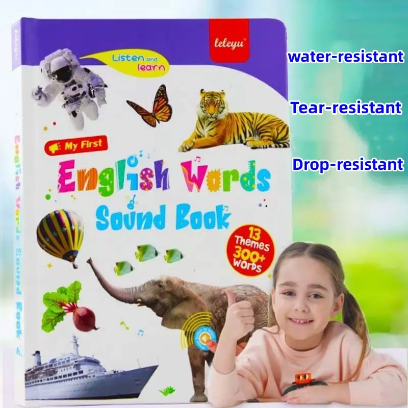Children's Early Education E-Book & Electronic Educational Device, Toddler Learning Companion Reader: 13 Themes and 300+ Words, Learning Books, Childrens Book