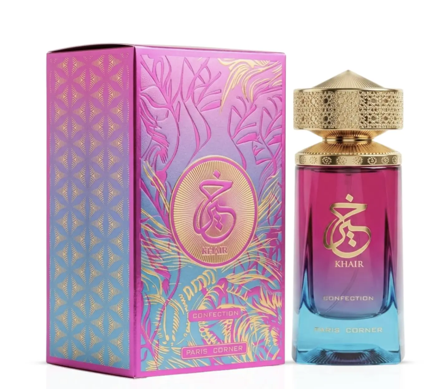 Paris Corner Khair Confection EDP, 100ml Aromatic Oriental Woody Fragrance for Men and Women with Oud, Amber, and Musk Notes, Aromatic Unisex Fragrance, Edp Liquid Colognes, Agarwood, Pink Pepper Perfume, Aroma Oriental, Rosemary