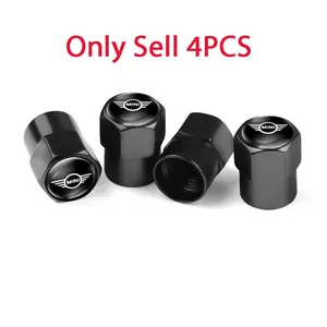 4 Piece Set Car Metal Valve Stem Caps Wheel Dust Covers Badges for Mini Cooper One S Jcw Countryman Clubman R55 R56 R53 F56 F55 R60 Car Parts