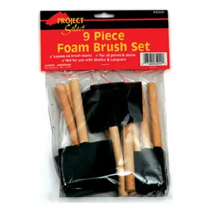 Linzer A8509 Foam Brush Set- 9 Piece, 9-Pieces
