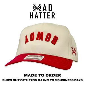 Rowdy Embroidered Trucker Hat Snapback Adjustable (Up To Size 8 Head)