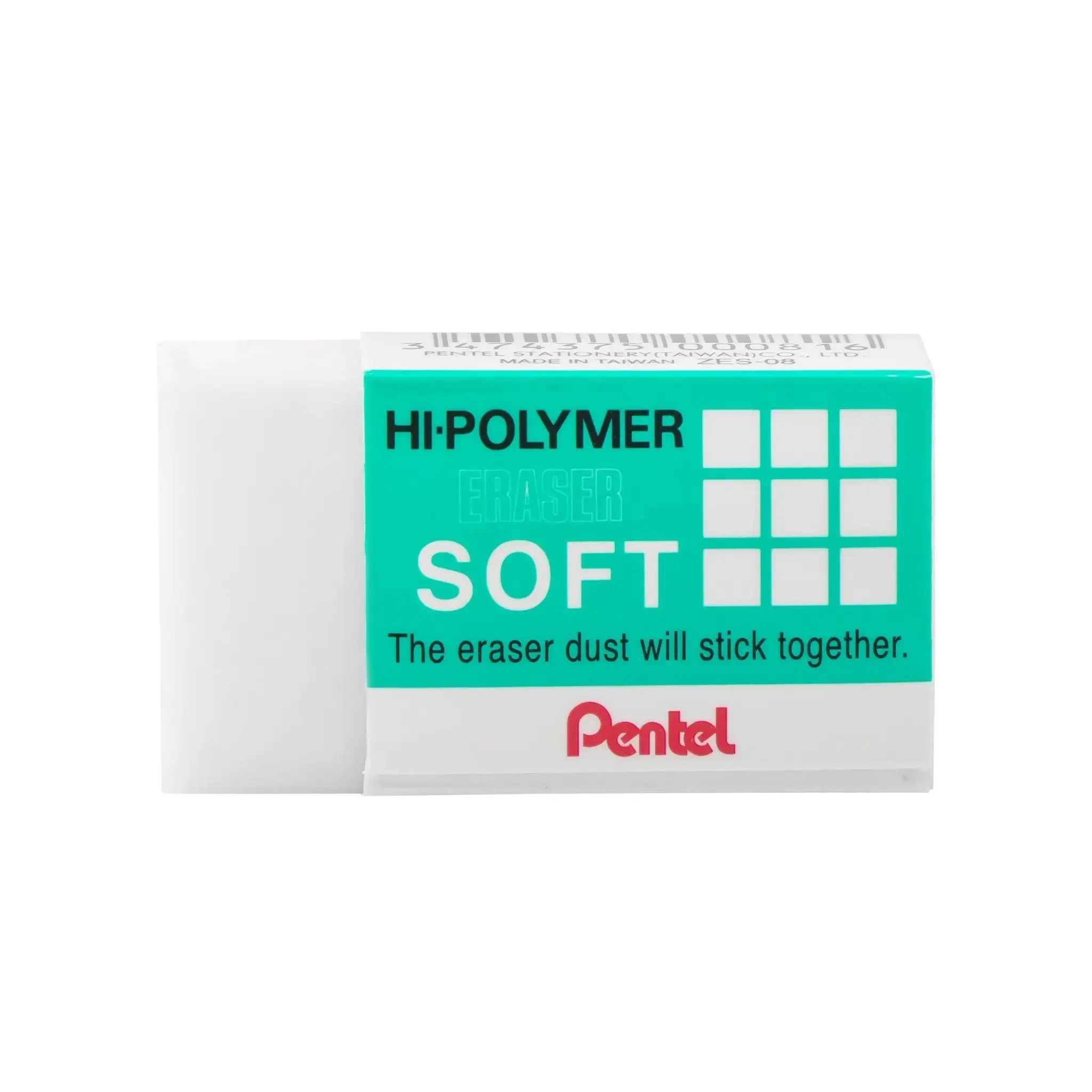 Pentel Hi-Polymer Soft Eraser - Office Stationery Correction Tool for Artists, Eraser Art & Drafting Use, Vellum-Safe, Gentle on Paper, Cleans Deeper, Minimum Abrasion, Sticks Together