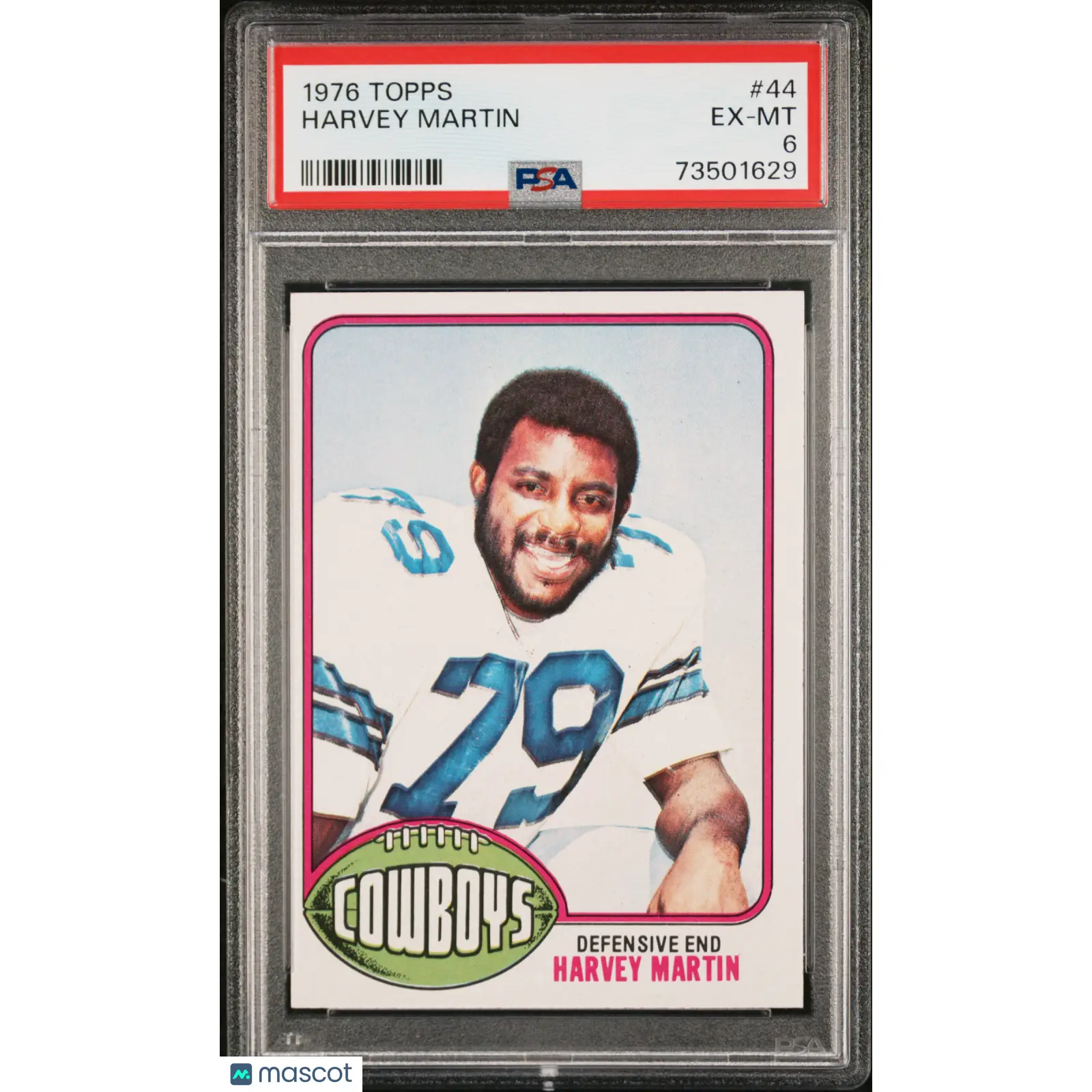 Harvey Martin PSA 1976 Topps Football #44 6 73501629