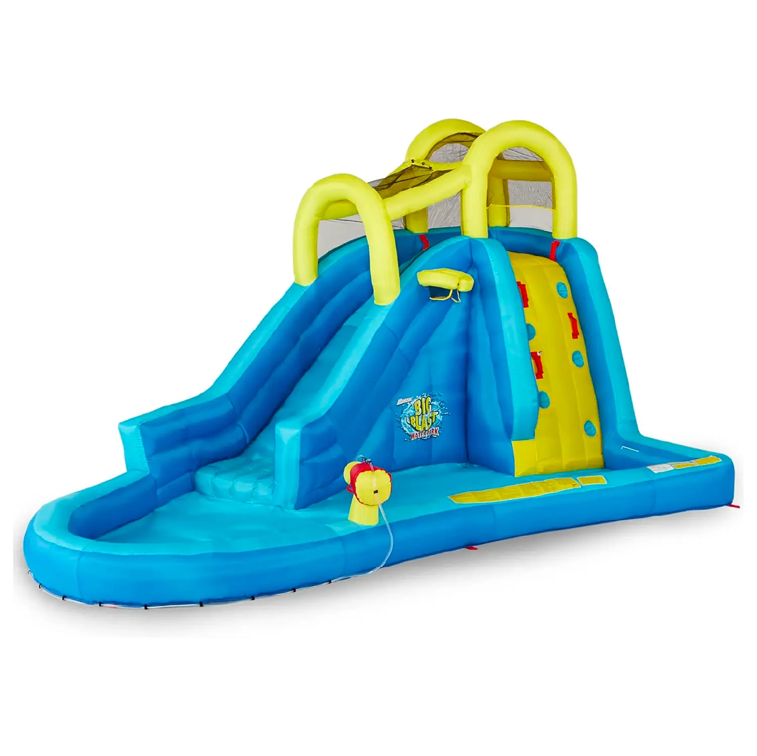 Banzai Big Blast Inflatable Water Park w/ Climbing Wall, Ball Game & Splash Pool Banzai Big Blast Inflatable Water Park w/ Climbing Wall, Ball Game & Splash Pool