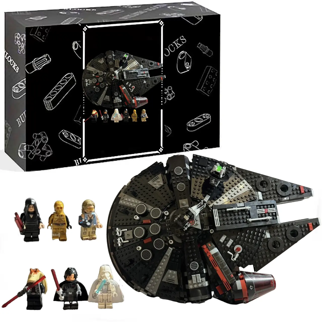 1579 Pieces, The Dark Starship,  Set for Boys and Girls - Collectible Toy with 6 Minifigures - Birthday Gift for Kids