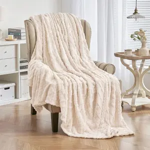 Ultra Soft Plush Sofa Blanket, New Decorative Solid Lightweight Flannel Blanket, Comfortable Warm Microfiber Blanket
