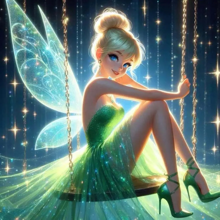 5D DIY Full Drill Round Diamond Painting - Diamond Painting Kit, Fairy Wings Mosaic Canvas Diamond Pattern Design DIY Wall Art, Home Wall Decoration, Suitable for Halloween, Christmas, Birthdays, and Anniversary Gifts