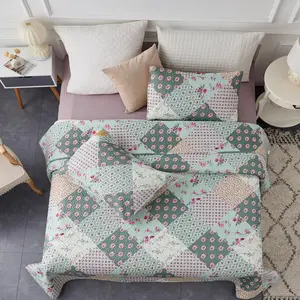 JML 3-Piece Decorative Bedding Set, Soft Floral Stylized Printed Design Quilt with Brushed Microfiber Blanket, 88"x92" Soft Breathable Lightweight All-Season Bedspread