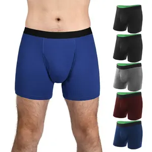 Washable Incontinence Underwear for Men Regular Absorbency Incontinence Boxer Briefs with Fly 5 Pack