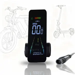 F4 Electric Bicycle LCD Display, NFC Unlock Support, Fits E-Scooters & E-Bikes, 18v-60v Universal, Waterproof 6pin Interface