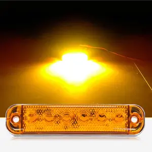 2PCS Ultra Thin 6LED Warning Light 12V-80V Car Warning Flashing Lghts Trailer indicator Side Lights LED Truck Strobe indicator