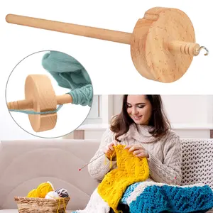 Wooden Drop Spindle for Hand Spinning, Ideal for Yarn Making, Perfect for Fiber Crafts & Blended Yarn Preparation