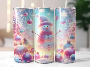Snowman Variety Part 2 - 20oz Stainless Steel Tumbler with Leak-Proof Lid and Straw - Flasks, Bottles - Drinkware