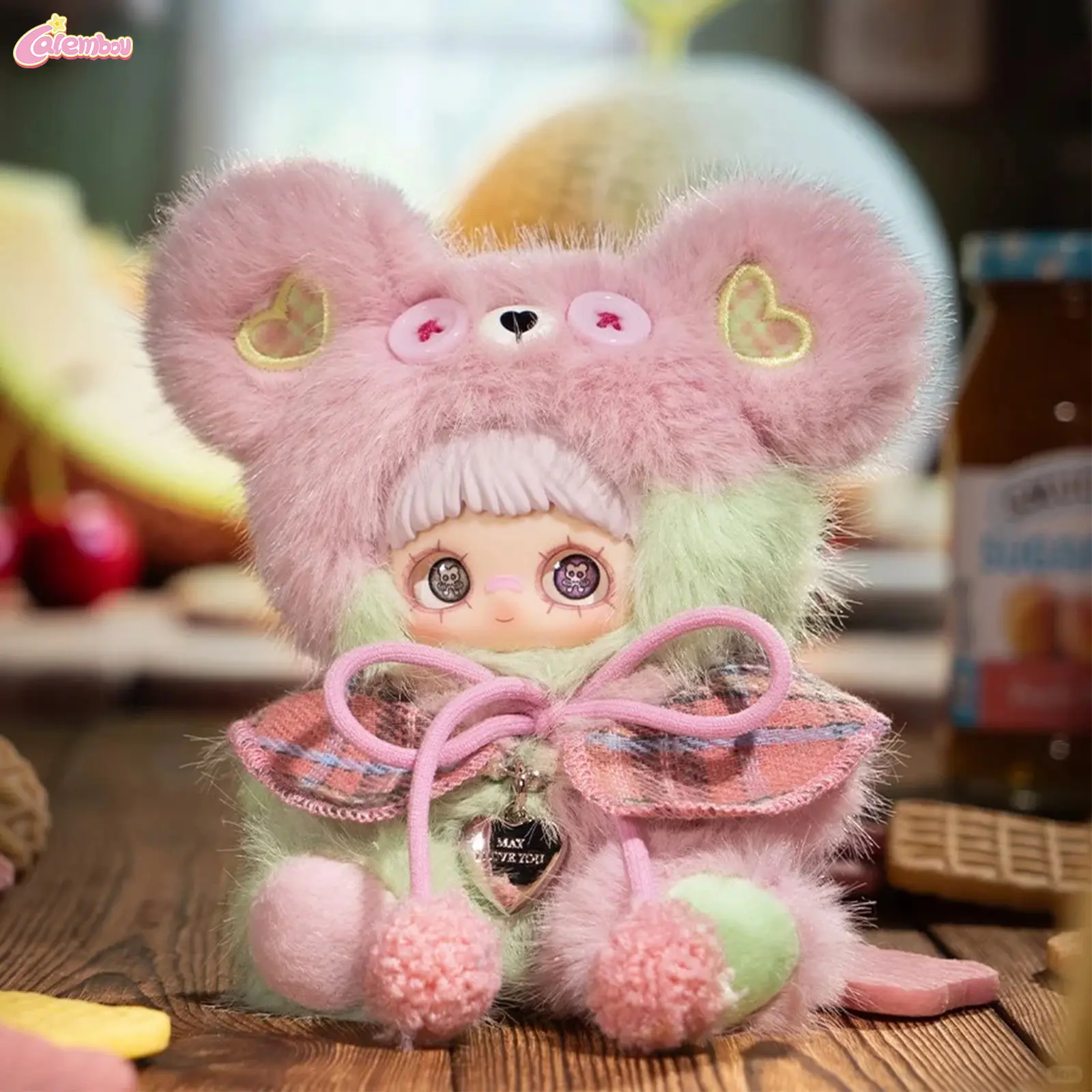 CALEMBOU Maymei Tiny Bear Cookie Series Plush Blind Box Pendant, Cute Stuffed Blind Box Keychain, Kawaii plushies Mystery Vinyl Plush Bag Charms Collectible for Birthday Sealed Hobby Box