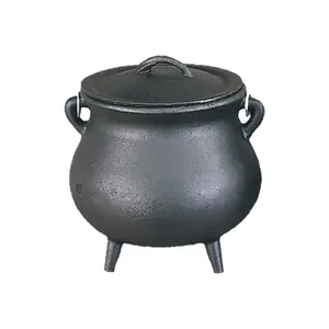 Cast Iron Cauldron 7" – Plain Black Ritual Vessel