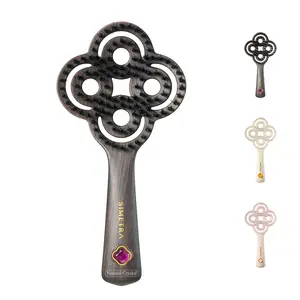 Simetra LuckyComb & Premium boar bristles specially designed effortlessly styling with a 10° angle that hugs the scalp. Made from HIPS high-impact polycarbonate material with natural crystal accents. Valentine's Day gifts