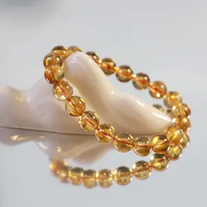 Top quality citrine single-strand bracelet