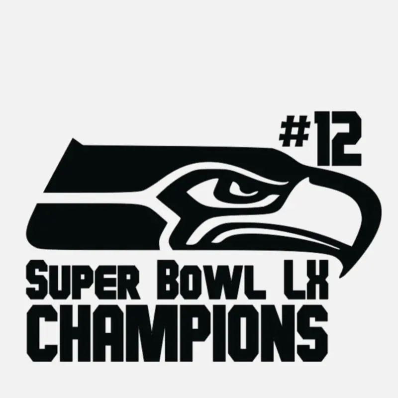 Seattle Football Team Super Bowl Champions Vinyl Decal Sticker for Cars Trucks and More Sports Team Decal