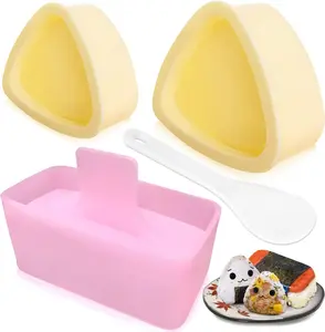 Onigiri Rice Ball Mold Set – 3 Pack Triangle Musubi Press Maker for Bento Lunch, Kids Meals & Home DIY