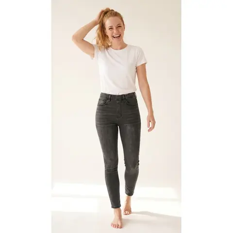 HDE Women's High Waisted Pull-On Stretch-Denim Flex Jeans, 4-Pocket Carry (2 Front, 2 Back), Tummy Control, Elastic Waistband, Cotton-Rayon Blend, All-Season, Faux Fly, Machine Washable, Slim Basic Casual Bottoms