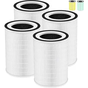 Kilo True HEPA Replacement Filter for Afloia Air Purifier Kilo,Kilo Plus,Kilo PRO,MIRO,MIRO PRO and MORENTO MR-Kilo/Kalo,360 3-Stage Filtration,4 Pack