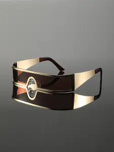 Men's Metal Frame Wide Leg Punk Style Glasses, Fashionable Casual Sports Eyewear for Daily Wear, College Parties, Outdoor Events, Summer Sports Glasses