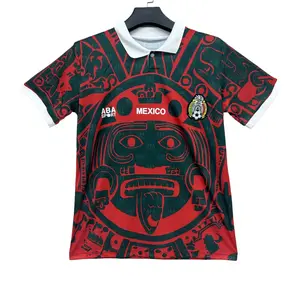 1998 World Cup Mexico Classic Retro Fan Edition Red Short Sleeve Breathable Quick Dry Soccer Jersey