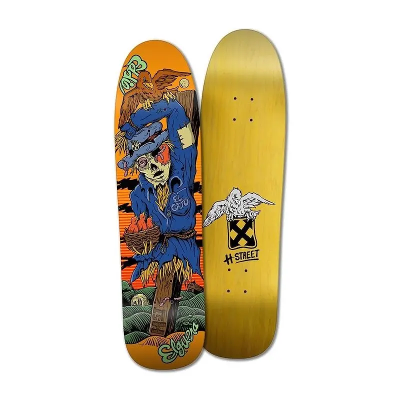 H-Street El Gato New Scarecrow Skateboard, Graphic Art Wooden Deck for Skateboarding Enthusiasts