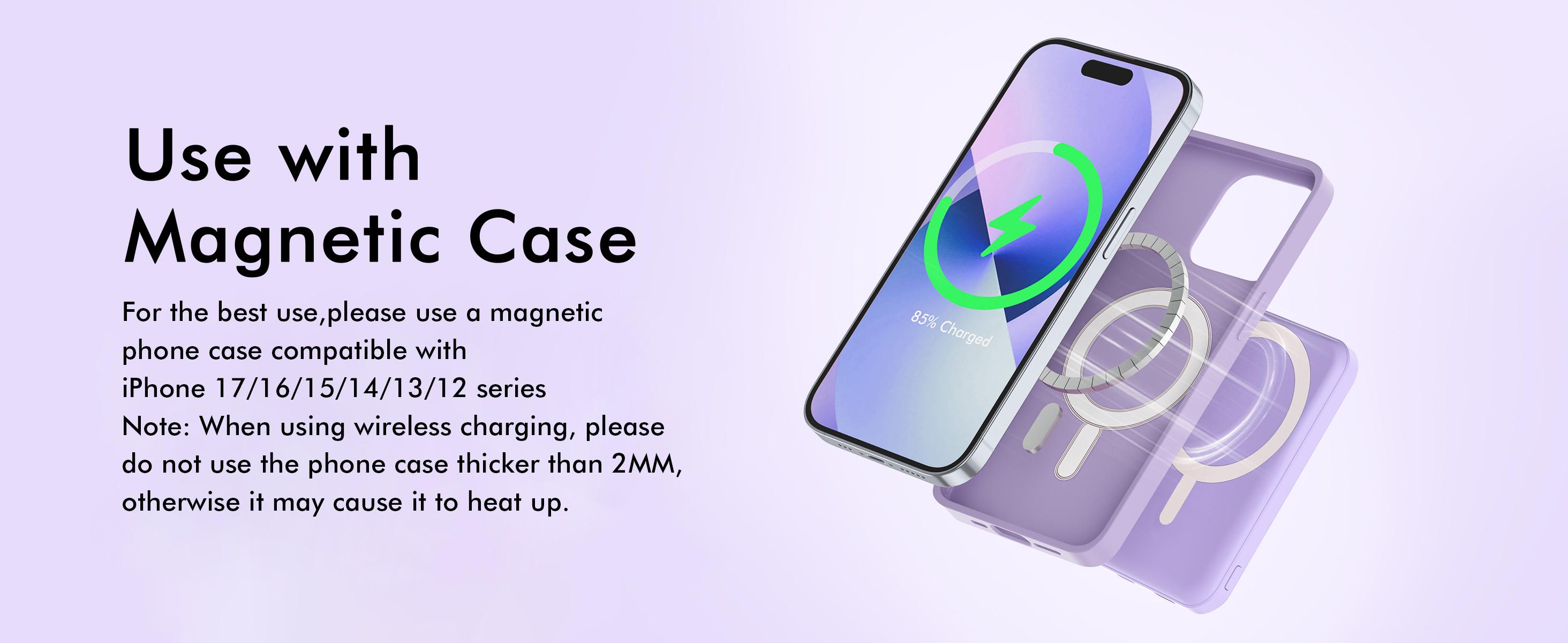 power bank portable charger power bank power bank charger magnetic power bank 5000mAh Magnetic Power Bank MagSafe Wireless Fast Charger for iPhone 12–17 Pro/Pro Max, Compact Portable Battery Pack lithium ion travel essential usb type