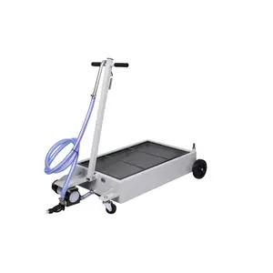 15-Gallon Low-Profile Oil Drain with Electric Pump, Oil Drain Pan Caddy, Low Profile Portable Waste Oil Change Pan for Truck, Car