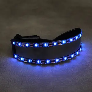 Amazon LED Light-Up Glasses Sunglasses White Light Party Bar Music Festival Cross-Border Dance High Bright Red Light Super Bright