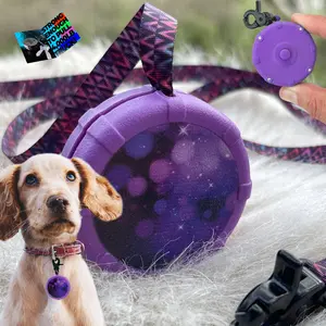 Purple Universe + Free Bonus Leash! Wearable Mini Adjustable Dog Leash for Hiking, Training & Adventure. Powerful Lightweight 40" Retractable Keychain Clip. Durable & Comfort Grip for Off Leash Walking Hiking Training Travel.