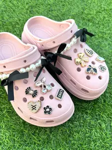 Cute Bowknot & Faux Pearl Shoe Charms, Fashionable Shoe Decoration for Women's Clog, DIY Shoe Accessories for Party Favor