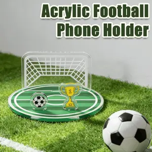 Mini football field phone stand, creative football goal trophy piece, desktop TV-watching lazy person stand - Hold the field in your hand, support your passion