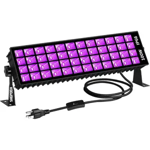 100W LED Black Light Bar, IP66 Waterproof Blacklight with 6ft Cord Plug Switch, for Neon Glow Party, Fluorescent Poster, Body Paint, Birthday, Bedroom, Halloween, Christmas