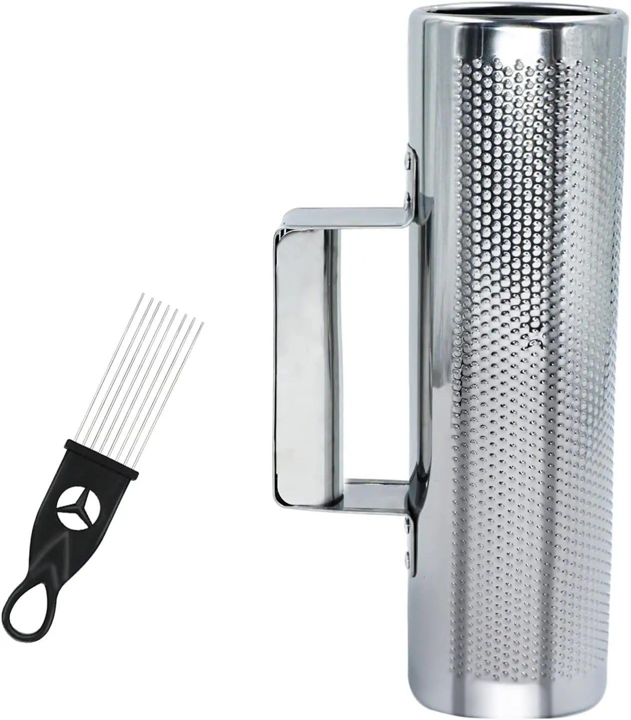 Guiro Instrument Stainless Steel Guiro Shaker 10" 3" Percussion Instrument Guiro with Scraper Professional Band Accompaniment Sand Hammer Guiro Musical  Tool