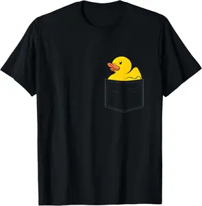 100% Cotton Rubber Duck in Pocket Rubber Duckie T-Shirt