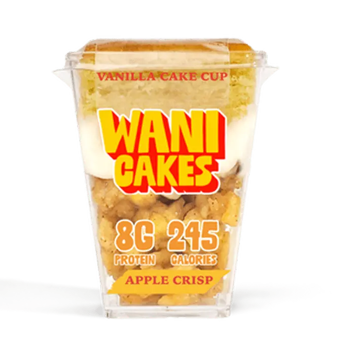 WaniCakes Box of 6 Apple Crisp Choose Flavor - 247 calories, 8g protein