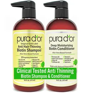 PURA D'OR Anti-Thinning Biotin Shampoo & Deep Moisturizing Conditioner