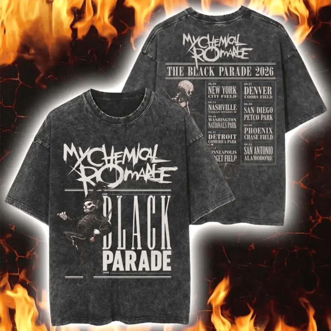 My Chemical Romance The Black Parade 2026 Tour North America Merch Vintage T-Shirt Concert Fans Gift - T-Shirt, Oversize Shirt, y2k styles, Vintage Outfit, Gift for fan WGV