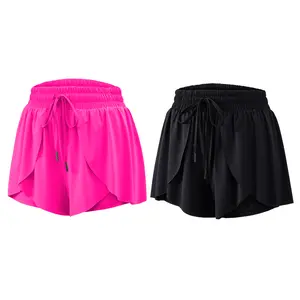 2 Pack Women 2 In 1 Butterfly Skort With Pockets Spandex Flowy Running Shorts Tennis Golf Cheer Skirt Teen Girls Gym Yoga Athletic Workout Summer Trendy Activewear Outdoor Casual Outfits