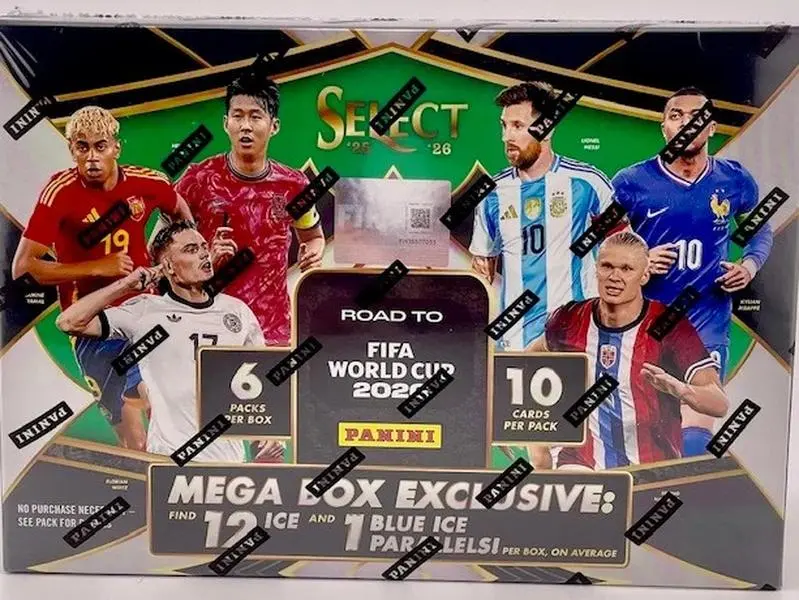 2025-26 Panini Select FIFA Road to World Cup Soccer Sealed Hobby Mega Box