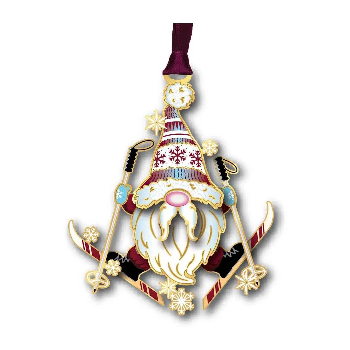Beacon Designs Ski Gnome Ornament