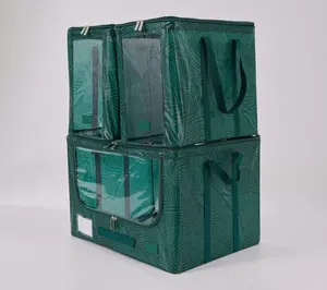 Periea 3 Piece Large Tarp Storage Boxe with Nesting Baskets