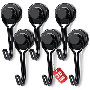 A set of rotating magnetic hooks, Storage hooks, with a design capacity of up to 30 pounds, suitable for cruise cabins and refrigerators, rotatable, suitable for kitchens, barbecues, garages, a must-have for cruise ships